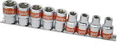 Gadget Tools Căpăcei Torx cu Patrat de Prindere 1/2" Set 9buc Gadget Tools Căpăcei Torx cu Patrat de Prindere 1/2" Set 9buc