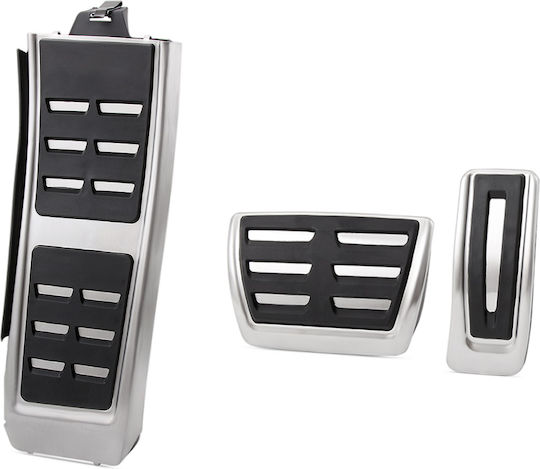 GRP Car Pedal Set Sport for Audi A4 / A5 / A6 / A7 / A8 / Q3 / Q5 Aluminum Silver 3pcs