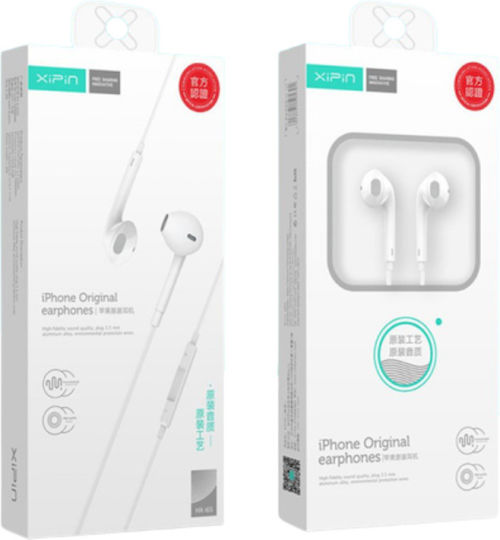 Xipin HX-13 Earbuds Handsfree με Βύσμα Lightning Λευκό