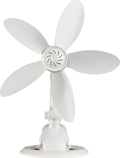Eurolamp Ανεμιστήρας με Κλιπ 7W Διαμέτρου 33cm Λευκός