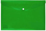 Salko Paper Folder with Button for Paper A4 Green