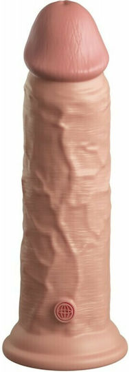 King Cock Dual Density Realistic Silicone Dildo with Suction Cup Nude 20cm