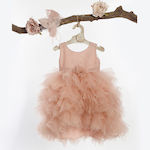 Lollipop Celebrations Solomon Tulle Baptism Outfit with Hair Accessories , Dress & Cardigan 3pcs