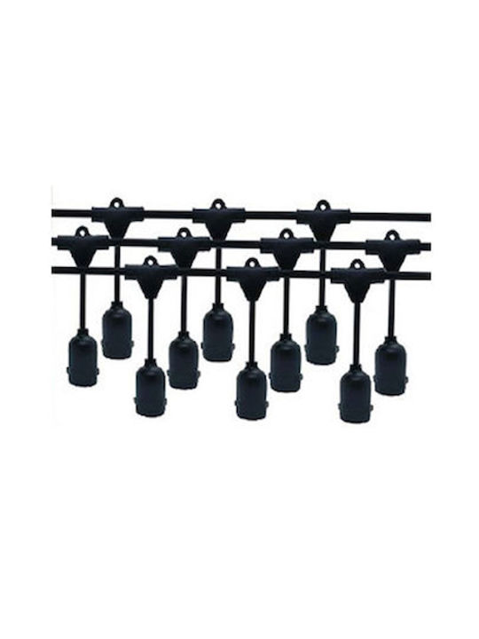 Arrango Waterproof Garland Lights IP54 10m with 10 E27 Bulb Bases