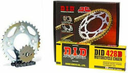 DID Chain & Sprocket Kit (14-42-428) for Kawasaki KAZE R 115