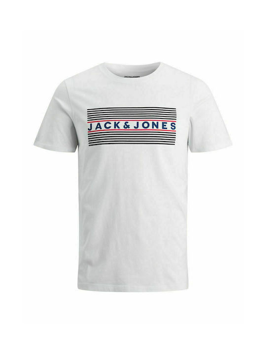 Jack & Jones Παιδικό T-shirt Stripped White