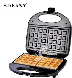 Sokany SK-113 Waffle Maker 2 Portions in Rectangular Shape 750W