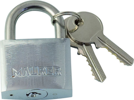 Maurer Steel Padlock Brass with Key 40mm 1pcs