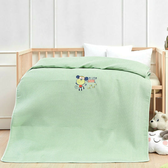 Beauty Home Baby Blanket Waffle Green 80x110cm 5311KB-80x110