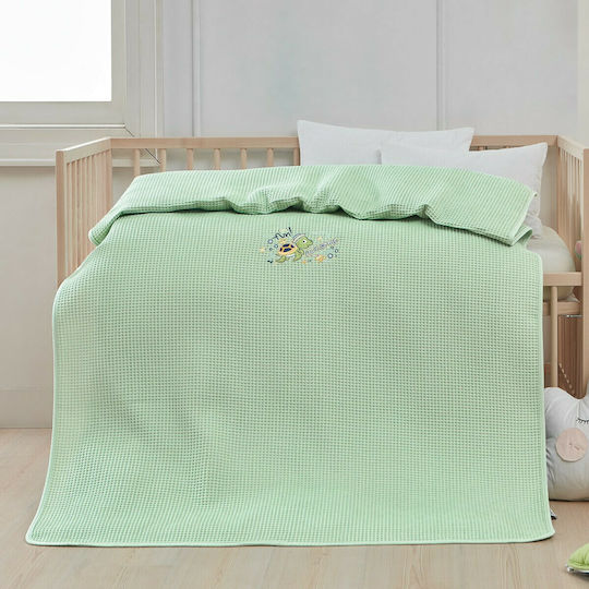 Beauty Home Baby Blanket Nursery Swaddling Waffle Green 80x110cm 5312KB-80x110