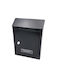 Maurer Outdoor Mailbox Metallic in Black Color 21x6.8x30cm