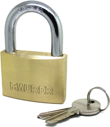 Maurer Padlock Brass with Key 40mm 1pcs