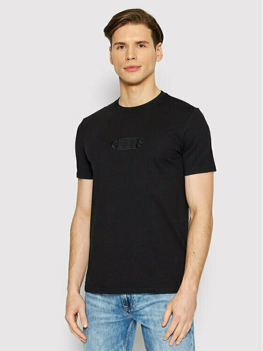 Guess T-shirt Bărbătesc cu Mânecă Scurtă Negru