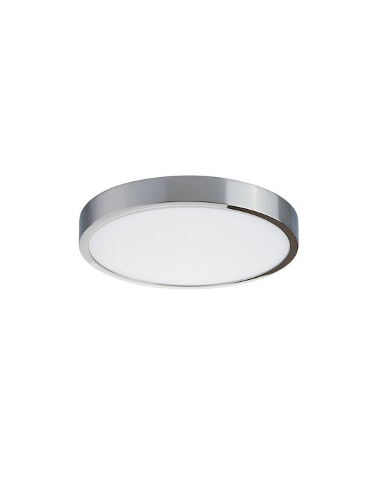 Fan Europe Domo Ceiling Mount Light Bathroom 24cm Silver with Integrated LED