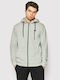 4F Men's Sweatshirt Jacket with Hood and Pockets Gray