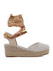 Bella Damenplattformen im Espadrilles-Stil Ecru