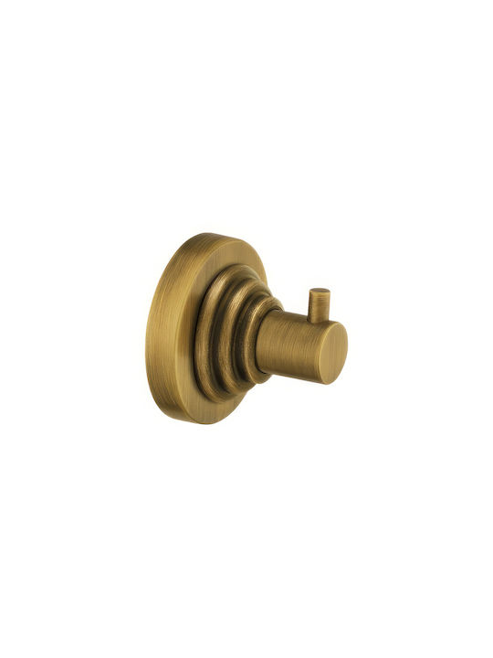 Sanco Vintage Single Wall-Mounted Bathroom Hook Bronze 120528-M25