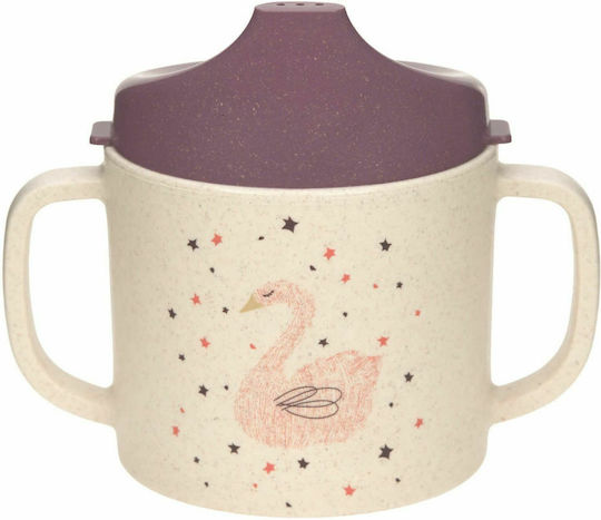 Laessig Little Water Swan Educational Sippy Cup Plastic with Handles Beige for 6m+m+ 150ml