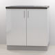 Glamour Floor Sink Cabinet White High Gloss L80xW48xH82cm