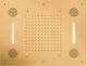 Almar Inox Rectangular Showerhead Gold Brushed Pvd 63x48cm Sound & Color Temptation