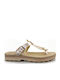 Mirabella Leather Women's Flat Sandals Anatomic Rosegold Lizard