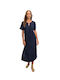 Vamp Summer Midi Dress Blue Marine