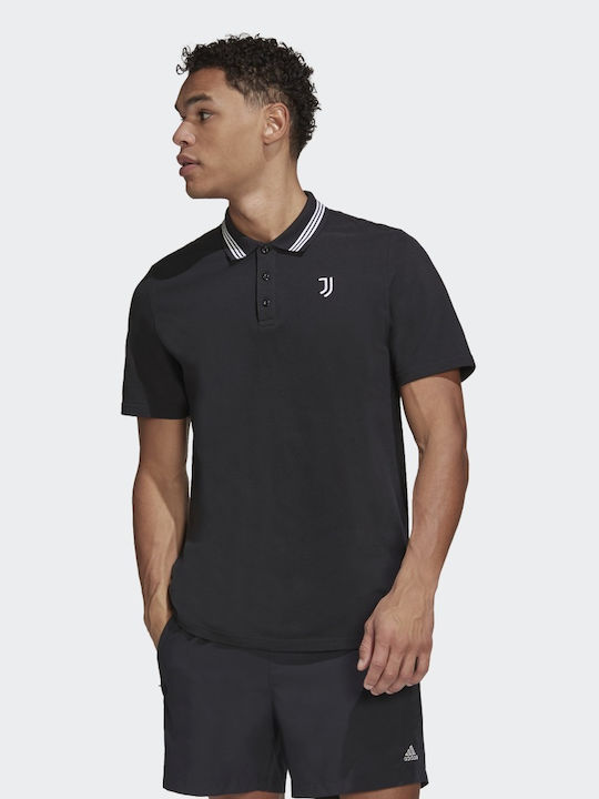 Adidas Juventus Ανδρική Μπλούζα Polo Κοντομάνικη Μαύρη