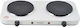 AF76249 Enamel Countertop Double Burner White