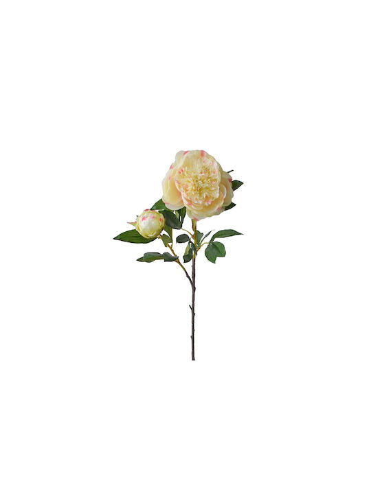 Ramură Decorativă Artificială Peony Soft Yellow...