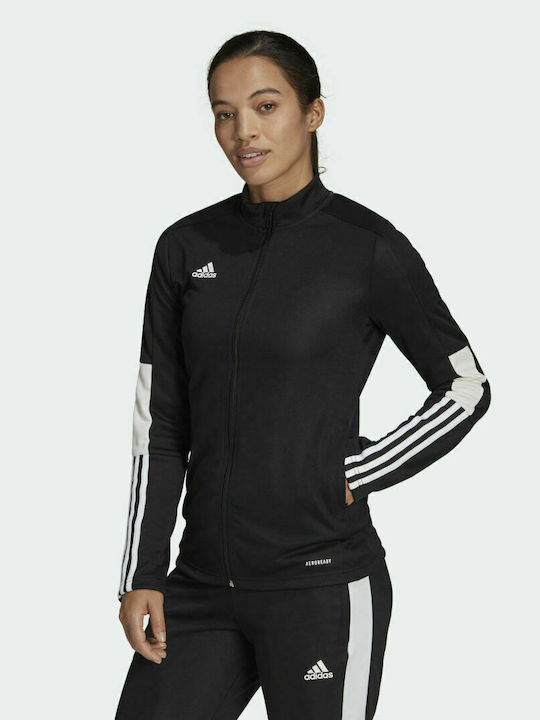 Adidas Tiro Essentials Γυναικεία Ζακέτα με Φερμουάρ σε Μαύρο Χρώμα