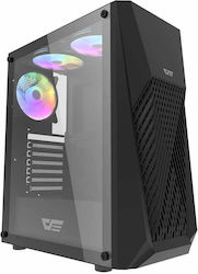 Darkflash DK150 Middle Tower Cutie de calculator cu iluminare RGB Negru