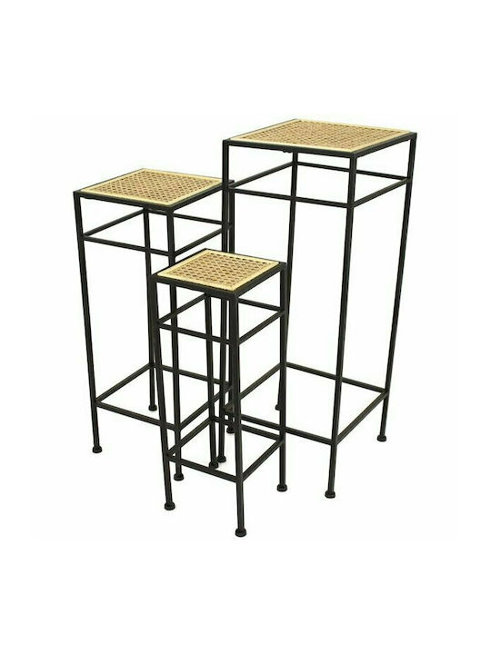 XET-6309 Square Metal Side Table Μαύρο L23xW23xH60.5cm