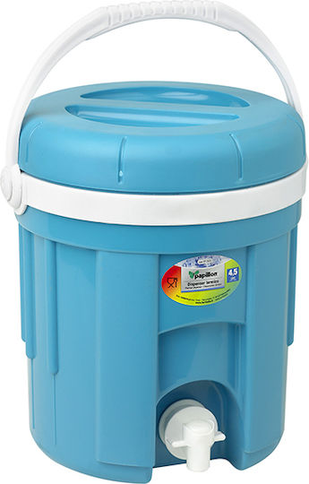 Papillon Δοχείο με Βρυσάκι Θερμός Πλαστικό 4.5lt Μπλε