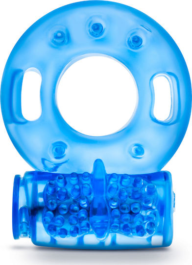 Blush Stay Hard Reusable Cock Ring Vibrating Cock Ring Schwanz Blue