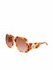 Longchamp Women's Sunglasses with Brown Tartaruga Acetate Frame and Orange Gradient Lenses LO709S 217