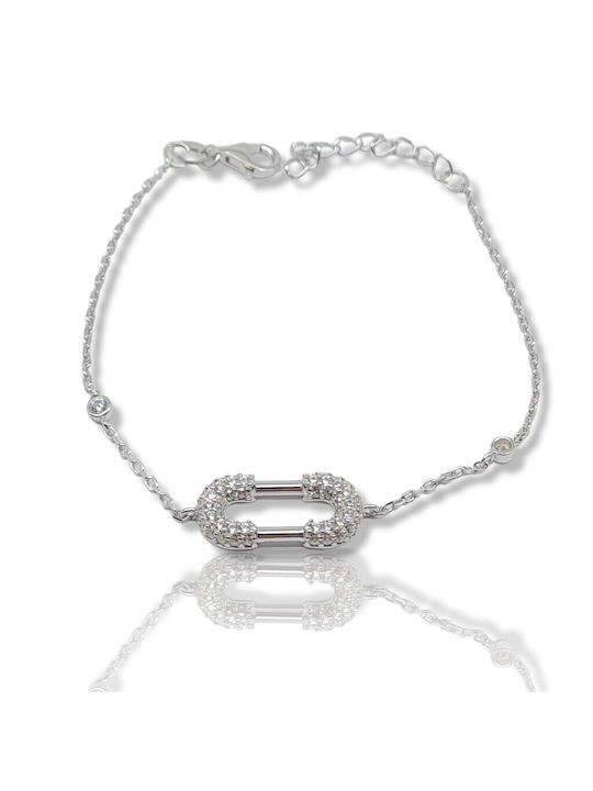 Silver platinum plated bracelet 925° (code BZB101473)