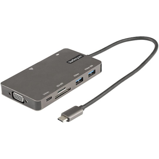 StarTech DKT30CHVSDPD USB-C Docking Station with HDMI 4K PD Ethernet Gray