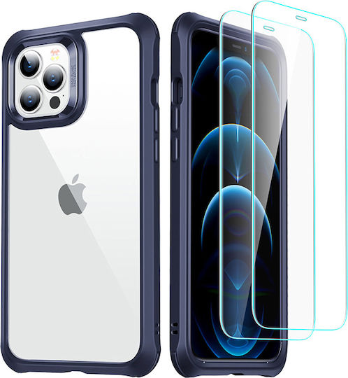 ESR Alliance 360 Full Cover Plastic Set with Glass Blue (iPhone 12 Pro Max)