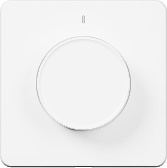 Tesla Επιτοίχιος Διακόπτης Dimmer με Πλαίσιο LED Περιστροφικός 300W σε Λευκό Χρώμα