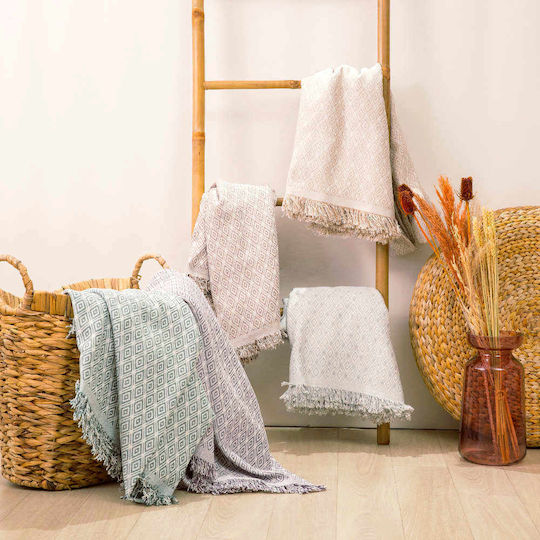 Borea Ikat Ριχτάρι Διθέσιου Καναπέ 180x250εκ. Γκρί 041402052075