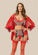 Moongirl Elegant in 039 Sexy Σετ Εσωρούχων με Ζαρτιέρες Red