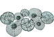 Zen Collection Decorațiune Geometrică Verde Din Metal 108x6.8x54.5cm