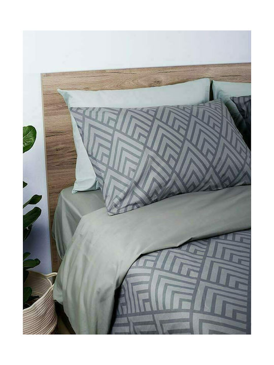 Sunshine 2036 Σετ Μαξιλαροθήκες με Φάσα Grey 50x70εκ.