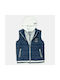 Alouette Waterproof Kids Quilted Jacket Sleeveless short Double Sided Hooded Blue