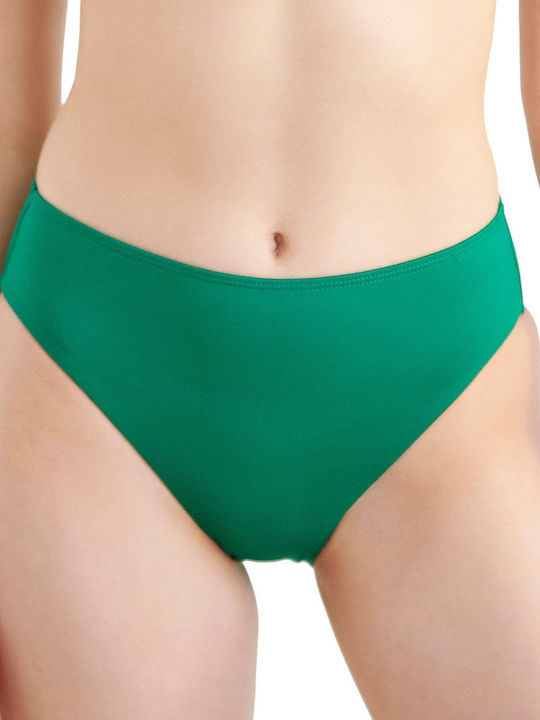 Blu4u Bikini Slip Ψηλόμεσο Πράσινο