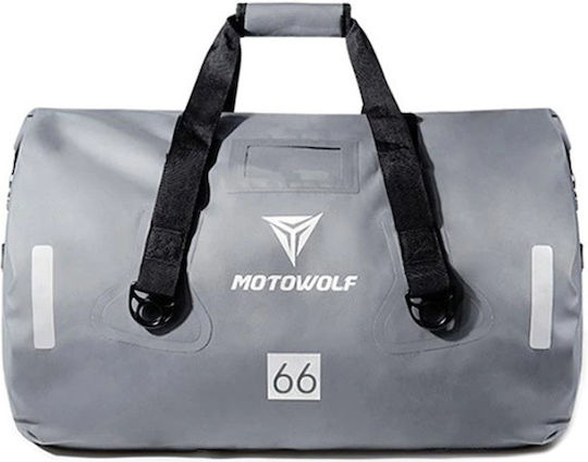 Motowolf B66l-bk Waterproof Motorcycle Tail Bag 66lt Gray