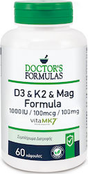 Doctor's Formulas D3 & K2 & Mag Formula Vitamin for Immune System Boost 60 caps