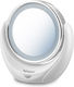 Techwood Oglindă de machiaj De birou cu lumină Zoom x1 Alb