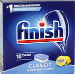 Finish Classic Every Day Clean 10 Κάψουλες Πλυντηρίου Πιάτων με Άρωμα Λεμόνι
