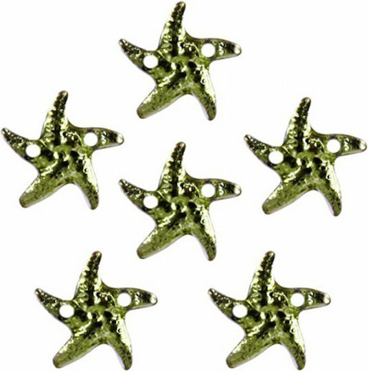 I-Mondi Plastic Craft Sequins Gold 100pcs Star-shaped Decorative Beads 10mm
